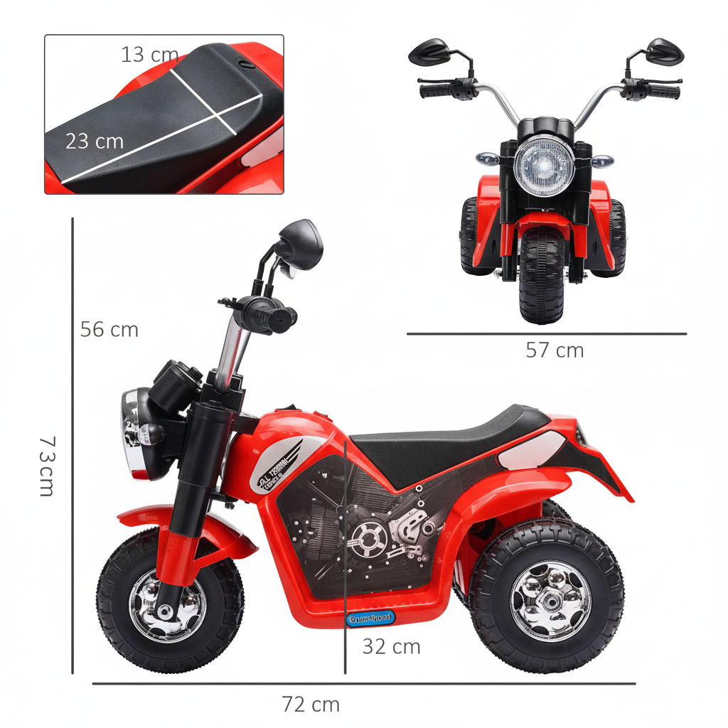 Moto électrique enfant, Rouge